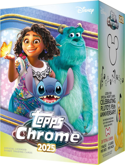 Disney Topps 2025 Chrome Trading Card BLASTER Box 7 Packs - ToyWiz