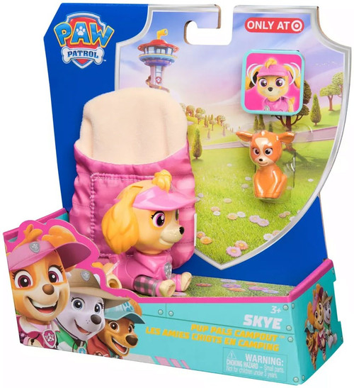 Paw Patrol Skye Pup Pals Campout Exclusive 3.75 Figure Set Spin