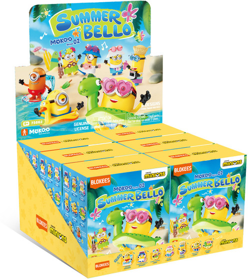 Minions Mokoo Series 2 Summer Bello Mystery Box 6 Packs Blokees