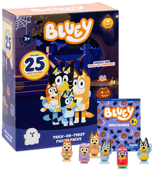 Bluey Halloween Trick-or-Treat 3 Mystery Box 25 Packs of Mini