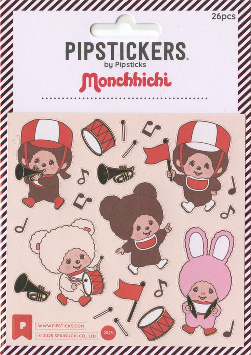 Monchhichi Pipstickers Monchhichi Marching Band Sticker Set