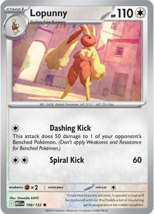 bunny pokemon card Buneary 144/195 Common | Silver Tempest Colorless Artist Pokemon Trading Card Game ME01: