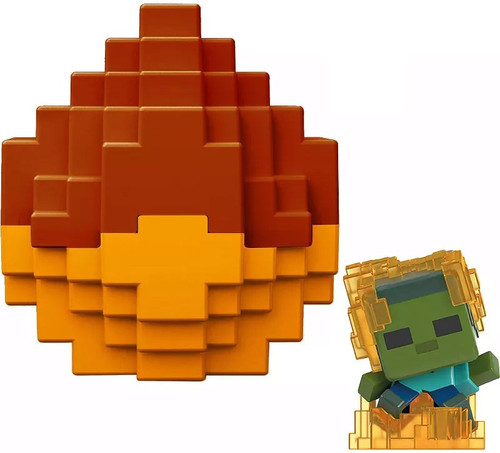 Minecraft Mini Mode Spawn Egg Torched Zombie Mini Figure Mattel