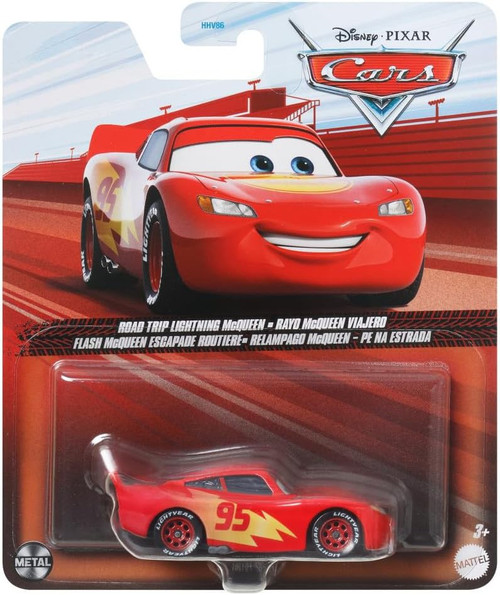 Disney Pixar Cars Metal Road Trip Lightning McQueen 155 Diecast Car ...