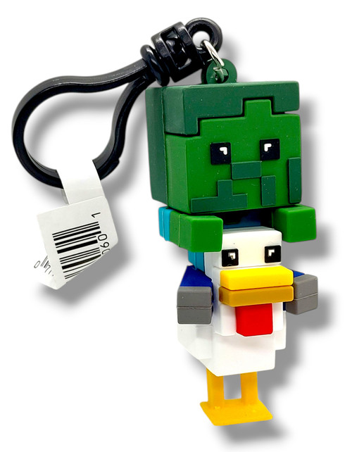 Minecraft 3D Figural Bag Clip Minecraft Series 4 Zombie Chicken