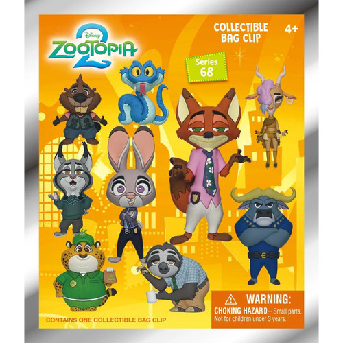 Disney 3D Figural Bag Clip Zootopia Series 2 Mystery Pack 1 RANDOM