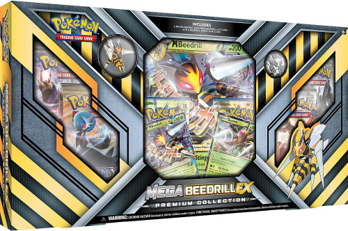 Pokemon XY Mega Beedrill-EX Premium Collection [6 Booster Packs, 2 Promo  Cards, Oversize Card & Coin, Damaged Package]