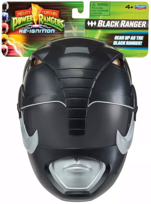 black ranger motorcycle helmet Power Rangers Mighty Morphin Re-Ignition Black Ranger Mask Playmates