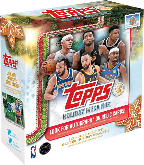 NBA Topps 2025-26 HOLIDAY Basketball Trading Card MEGA Box 10