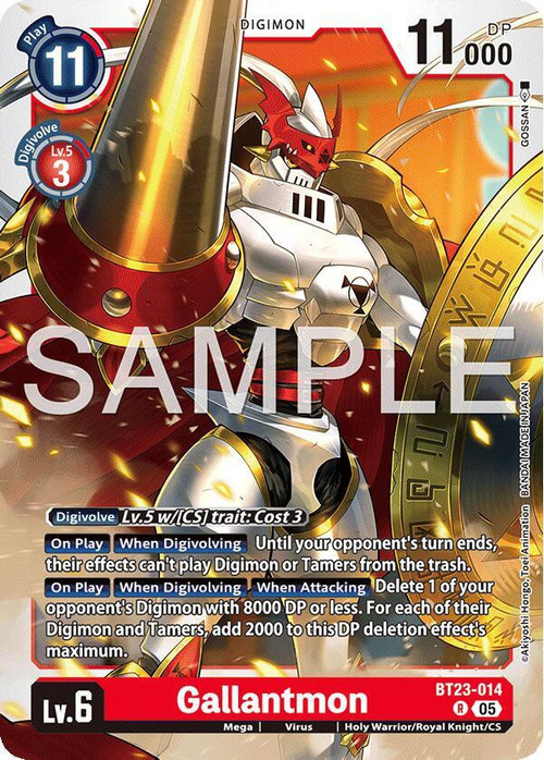 Digimon Trading Card Game Hackers Slumber Single Card Rare Gallantmon BT23-014 - ToyWiz Digimon Trading Card Game Hackers Slumber Single Card Rare Gallantmon BT23-014 - ToyWiz