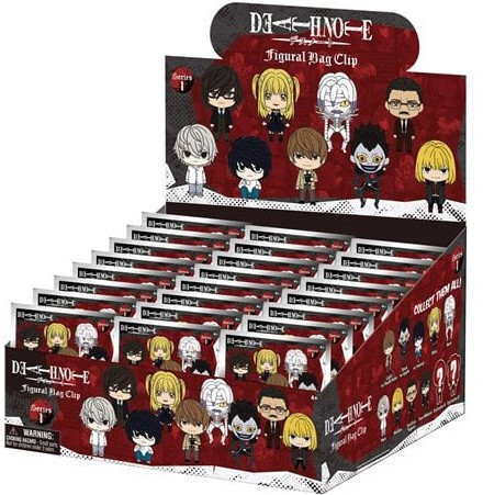 Death Note 3D Figural Bag Clip Death Note Series 1 Mystery Box 24 Packs ...