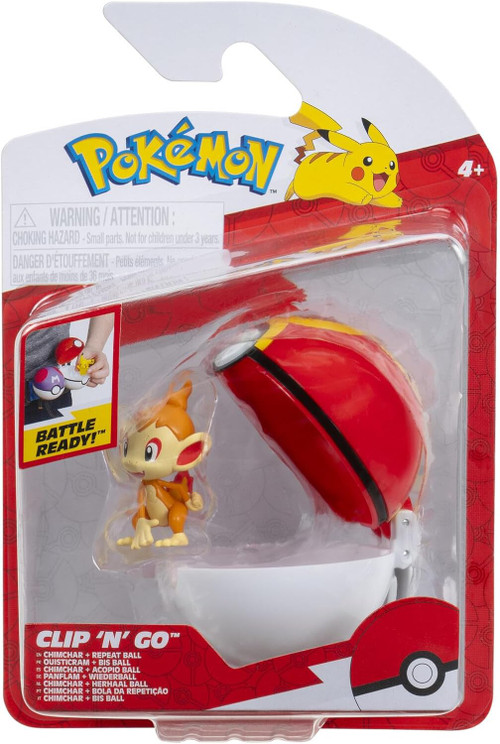 ジラーチセット pokemon time Pokémon with you Pokemon Clip N Go Chimchar Repeat Ball Figure Set Jazwares - ToyWiz