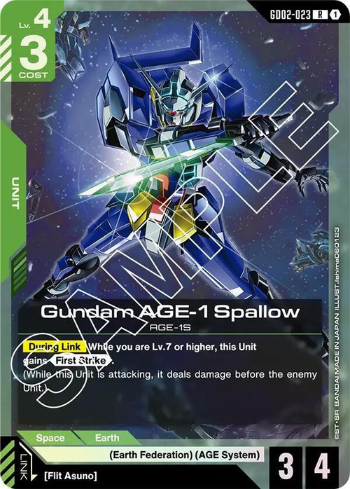 Gundam Trading Card Game Dual Impact Single Card Rare Gundam AGE-1