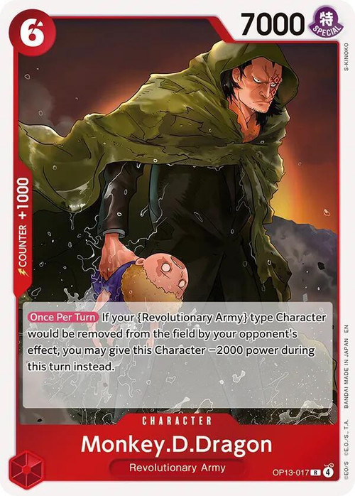 one piece card game dragon OP12-094 Monkey.D.Dragon : Super Rare English TCG : OP12: Legacy of the Master variation to centering One Piece Legacy of the