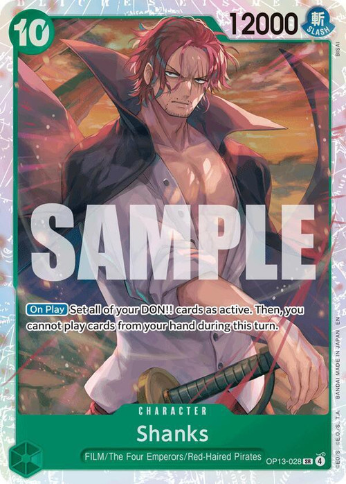 one piece card game shanks P-051 051 Description One Piece Card Game: Shanks