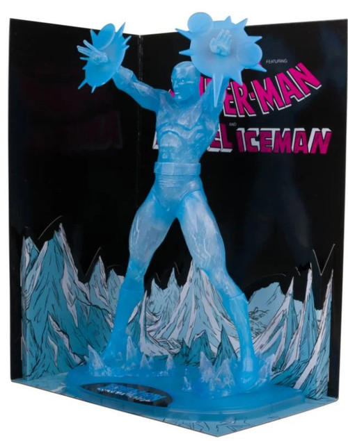 McFarlane Toys Marvel Iceman 16 Posed Figure with Scene Comic