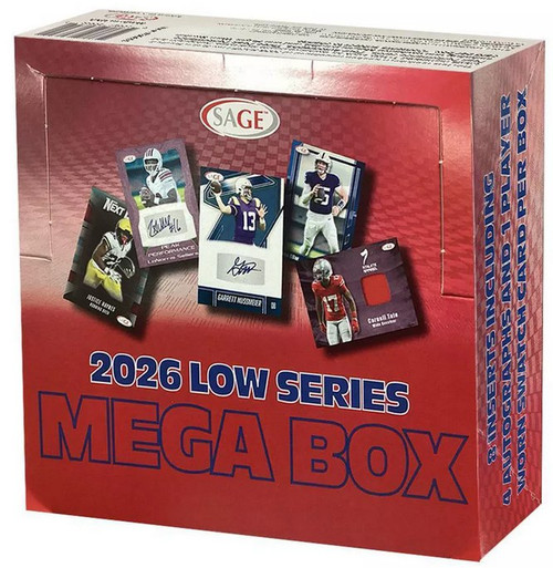 NFL Sage Collectibles 2026 LOW Series Football Trading Card MEGA