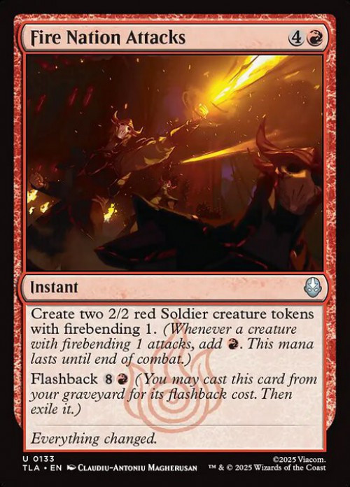 Magic The Gathering Avatar the Last Airbender Single Card Uncommon Fire  Nation Attacks 133 - ToyWiz