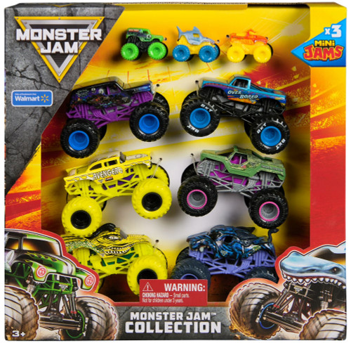 Monster Jam Collection Exclusive 143 Vehicle 9-Pack Includes 3