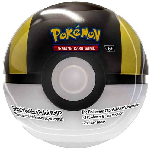 Large Ribbon Pokeball Pokemon 2025 Ultra Ball Pokeball Tin Set 3 Booster Packs 2 Sticker ...