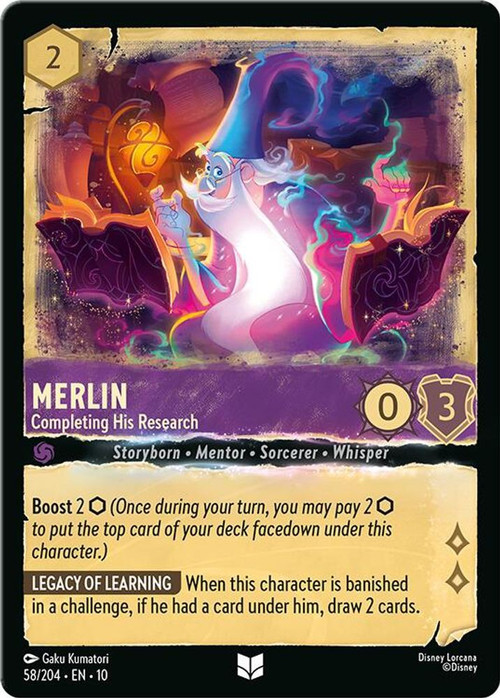 merlin starter deck lorcana TCG: Whispers in the Well: Decks sometimes in classic form and sometimes again depicted in a fantastic style Purple Blue Merlin Combo Lorcana