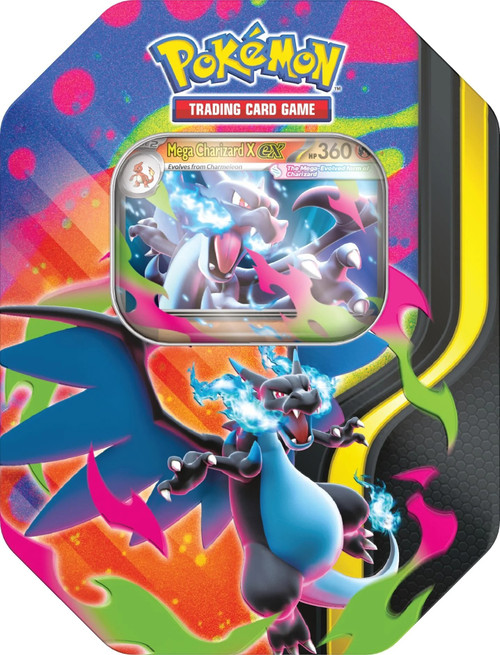 Pokemon Mega Evolution Spring 2026 Mega Charizard X ex Tin Set 4