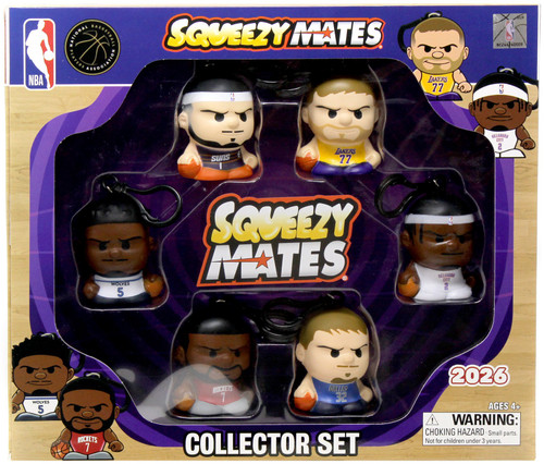 NBA Squeezy Mates Basketball 2026 Collector Set Party Animal Toys