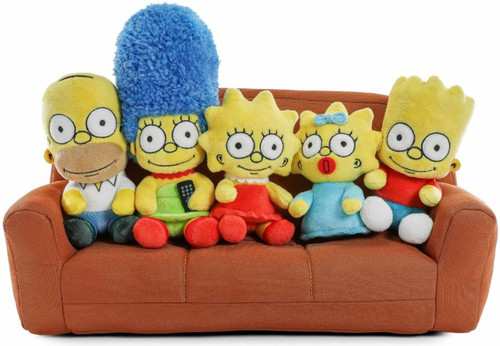 The Simpsons Homer, Marge, Bart, Lisa Maggie On Couch Interactive