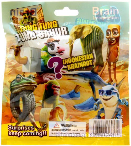 8pcs D)Figura de acción italiana Brainrot Al Tung Tung Tungsahur modelo juguetes regalos niños