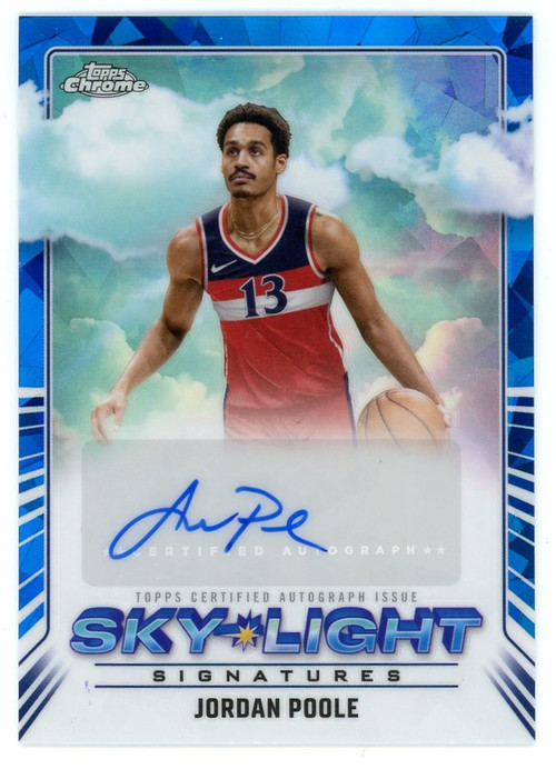 Jordan Poole サインカード /25枚限定 NBA 2024-25 Topps Chrome Single Card Sky Light Signatures Jordan
