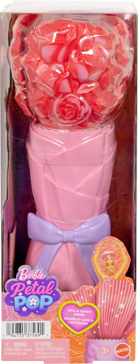 Barbie Petal Pop Red Doll Roses Mattel - ToyWiz