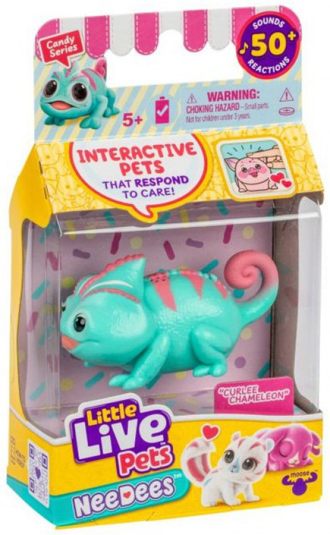 Little Live Pets NeeDees Candy Series Curlee Chameleon Wearable