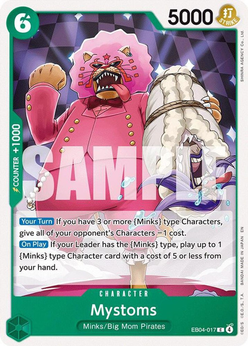 One Piece Trading Card Game The Azure Seas Seven Single Card Common Mystoms  EB04-017 - ToyWiz