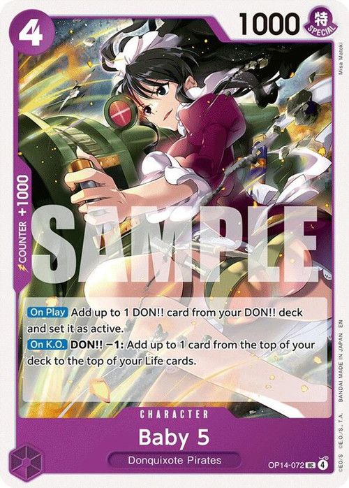 One Piece Trading Card Game The Azure Seas Seven Single Card Uncommon Baby  5 OP14-072 - ToyWiz