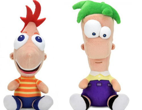 Phineas Ferb Phunny Phineas Ferb 7.5 Set of 2 Plush Figures