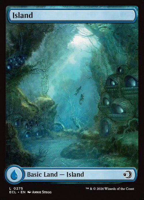 island mtg card Magic The Gathering Lorwyn Eclipsed Single Common 275 Full Art FOIL Unfinity (UNF) #236 Illustrated by Adam Paquette Magic Island (285) - FULL ART