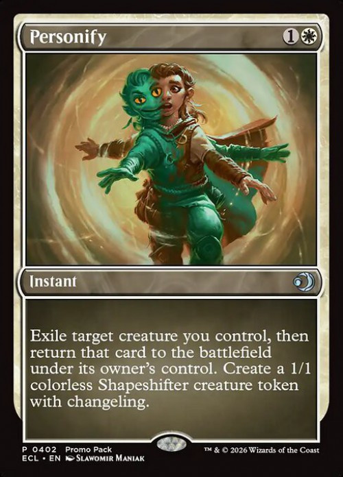 Magic The Gathering Lorwyn Eclipsed Single Card Uncommon Personify 402  Promo FOIL - ToyWiz