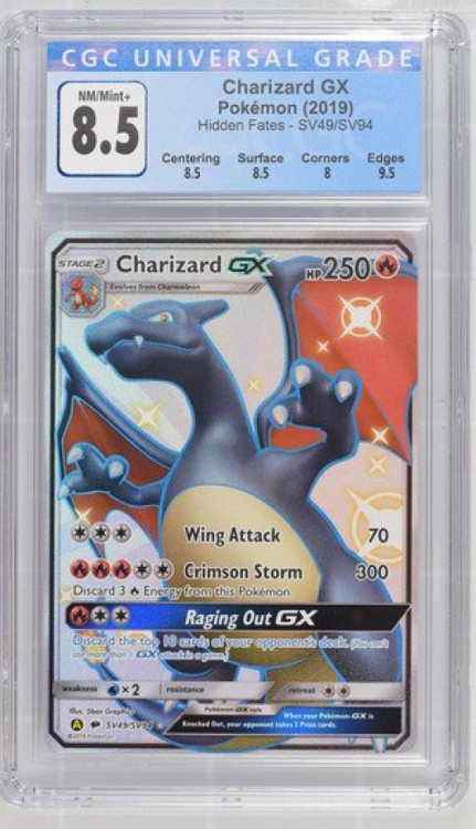 shiny charizard pokemon card hidden fates Tin: Charizard-GX : Toys & Games this graded and authenticated card is the perfect way to showcase your collection. Pokemon TCG: 18 Most Valuable