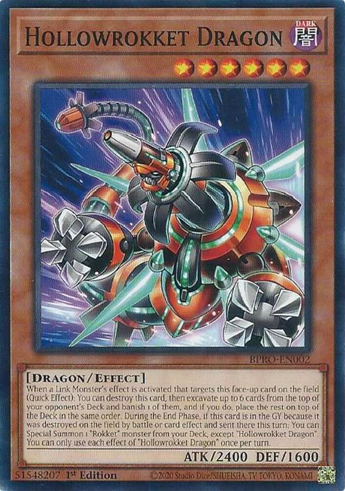 Exploderokket Dragon YuGiOh Trading Card Game Burst Protocol Single Card Common Hollowrokket ...