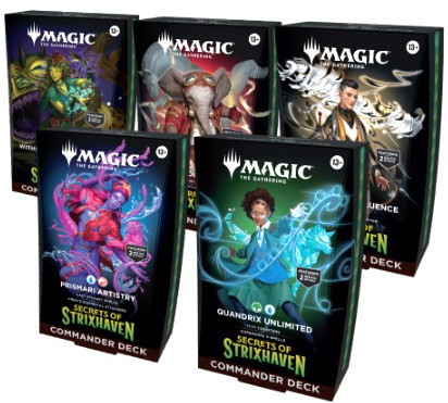 Magic The Gathering Secrets of Strixhaven Set of 5 Commander Decks