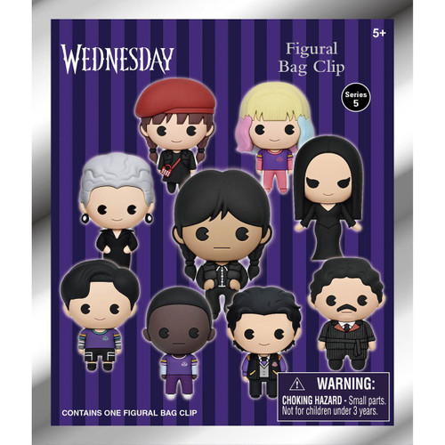 Wednesday 3D Figural Bag Clip Wednesday Series 5 Mystery Pack 1