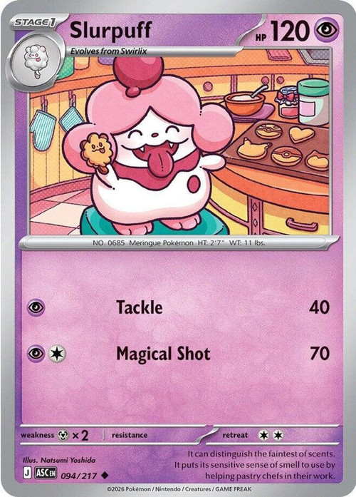Pokemon Trading Card Game Ascended Heroes Single Card Uncommon Slurpuff 094  - ToyWiz