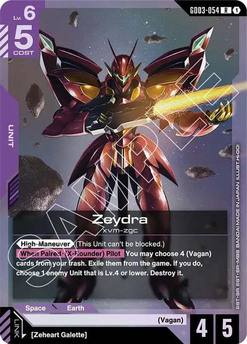 Gundam Trading Card Game Steel Requiem Single Card Rare Zeydra GD03-054 -  ToyWiz