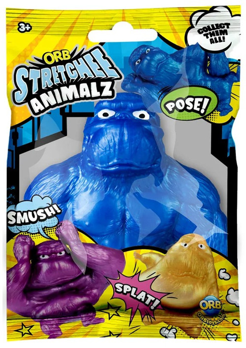 Stretchee Animalz Gorilla BLUE Squeeze Toy ORB Toys - ToyWiz