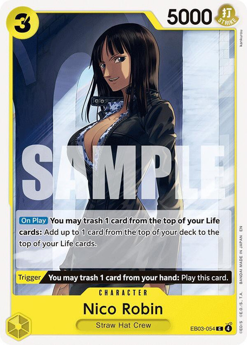 ワンピース カードゲーム Nico Robin SP SR EB03 Japanes Booster One Piece Trading Card Game Extra Booster Heroines Edition Single
