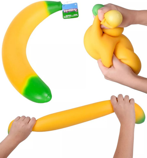 Squeezy Laffy Snacks Jumbo Banana 18 Squeeze Toy Sunny Days