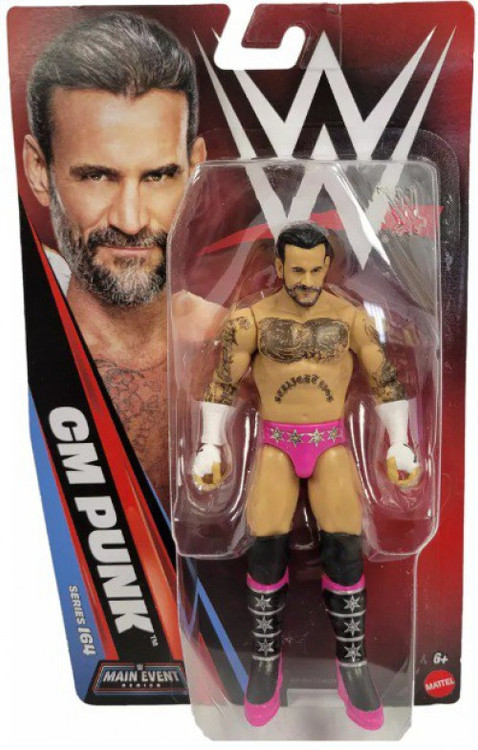 WWE Wrestling Main Event Series 164 CM Punk 6 Action Figure Mattel