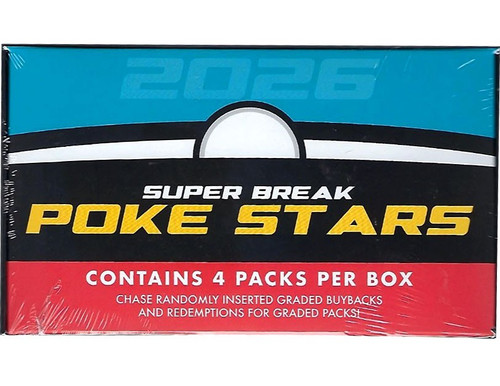 Pokemon 2026 Poke Stars Series 1 Trading Card Box 4 Pokemon Packs