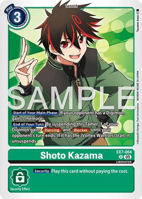 Trading Card Game Advanced Booster Digimon Generation Rare Shoto Kazama EX7-064 Reprint、ToyWiz、kayou
