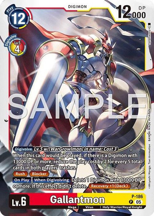 Trading Card Game Advanced Booster Digimon Generation Promo Gallantmon P-186 Reprint、ToyWiz、kayou